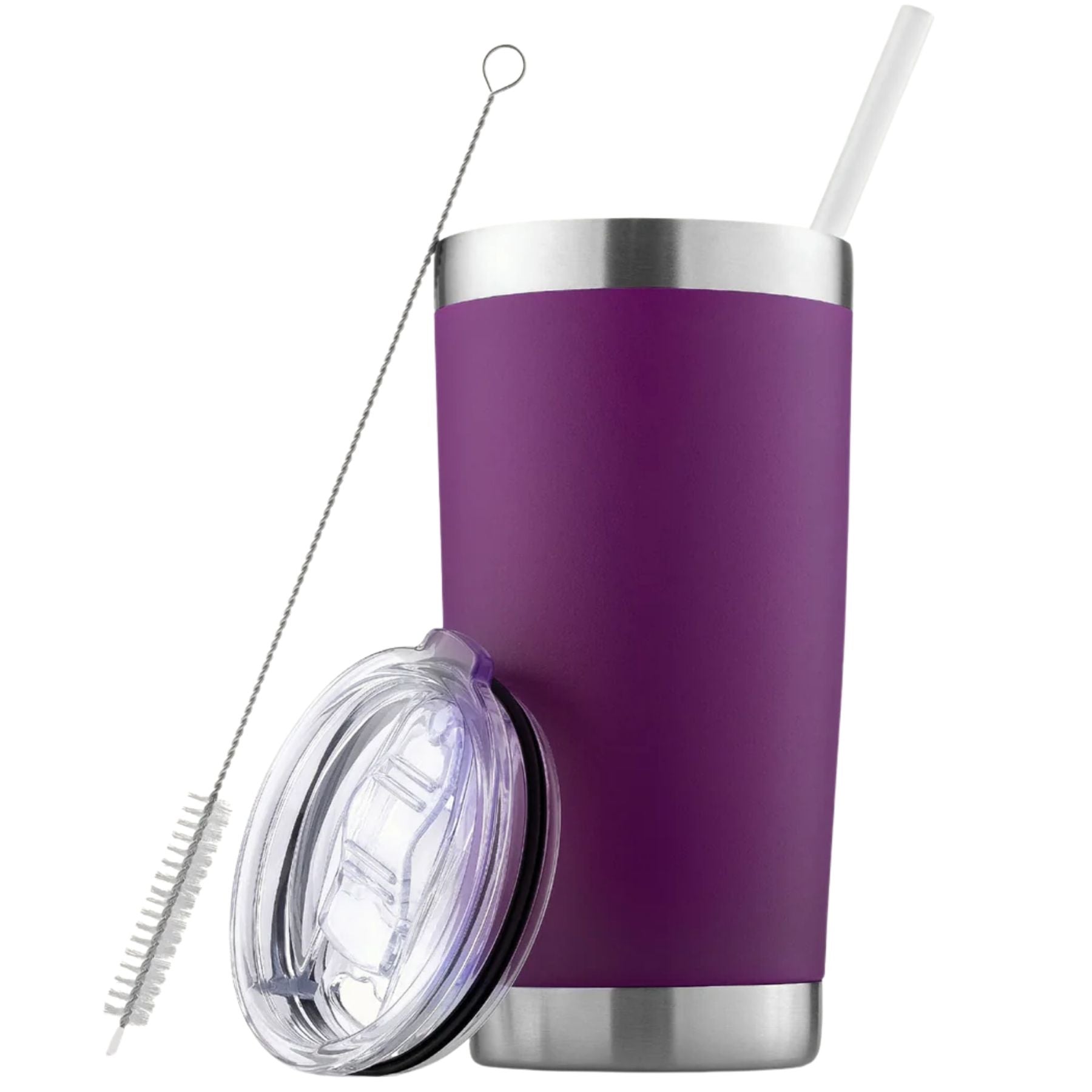 20 oz Tumbler With Lid and Straw - Plum by Zulay Kitchen