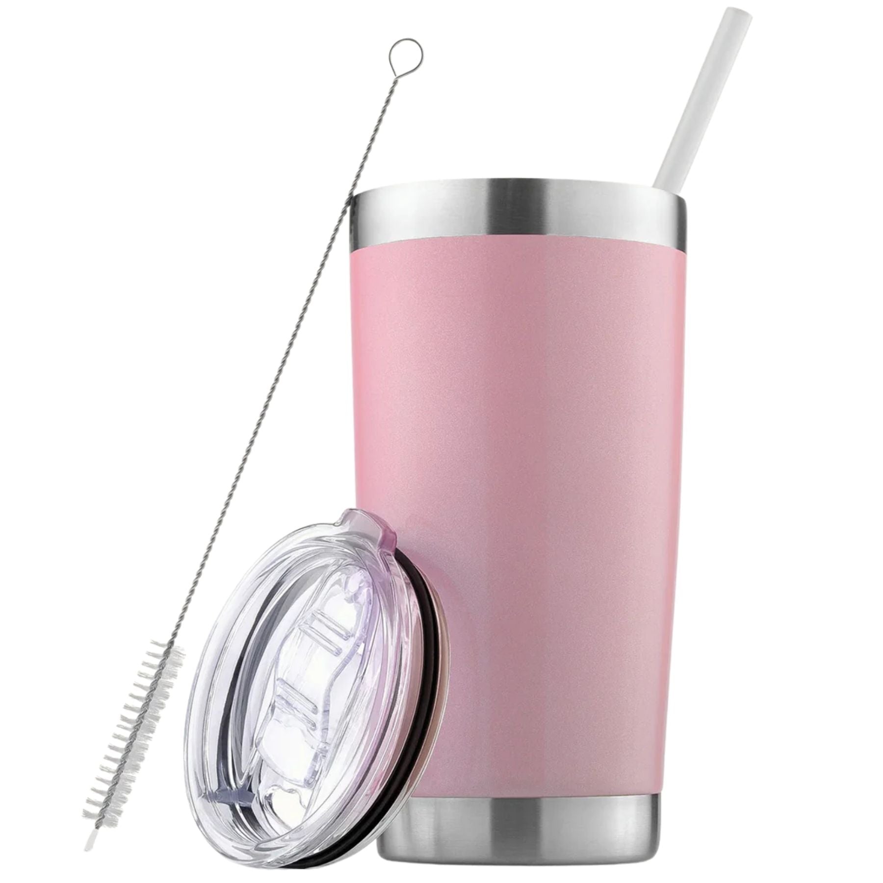 20 oz Tumbler With Lid and Straw-Pink by Zulay Kitchen