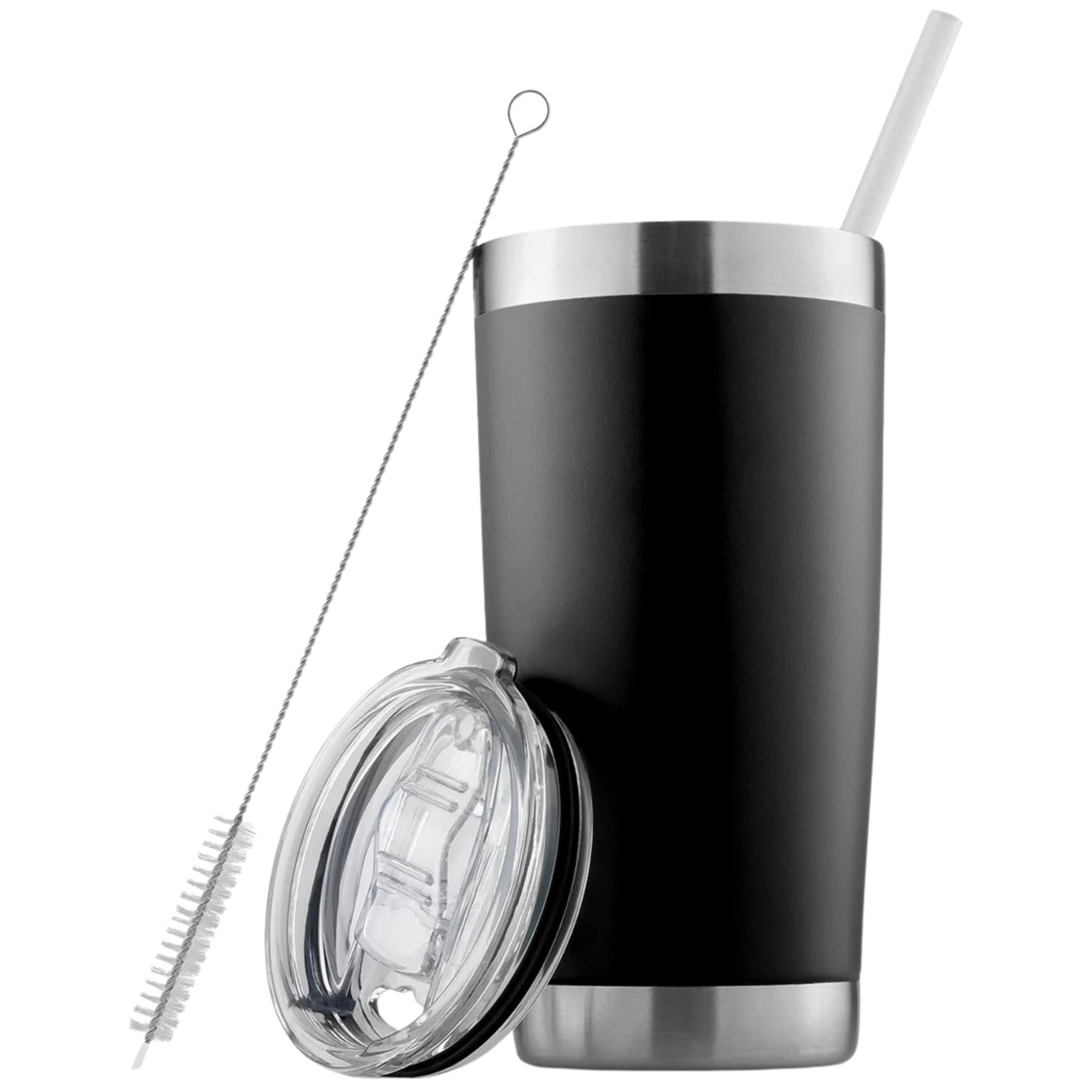 20 oz Tumbler With Lid and Straw-Black by Zulay Kitchen