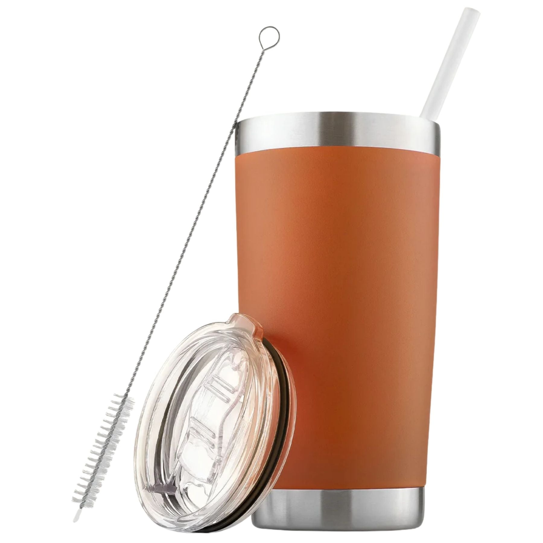 20 oz Tumbler With Lid and Straw-Pumpkin by Zulay Kitchen