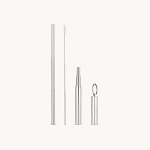 Telescopic Stainless Steel Straw Set by Zulay Kitchen
