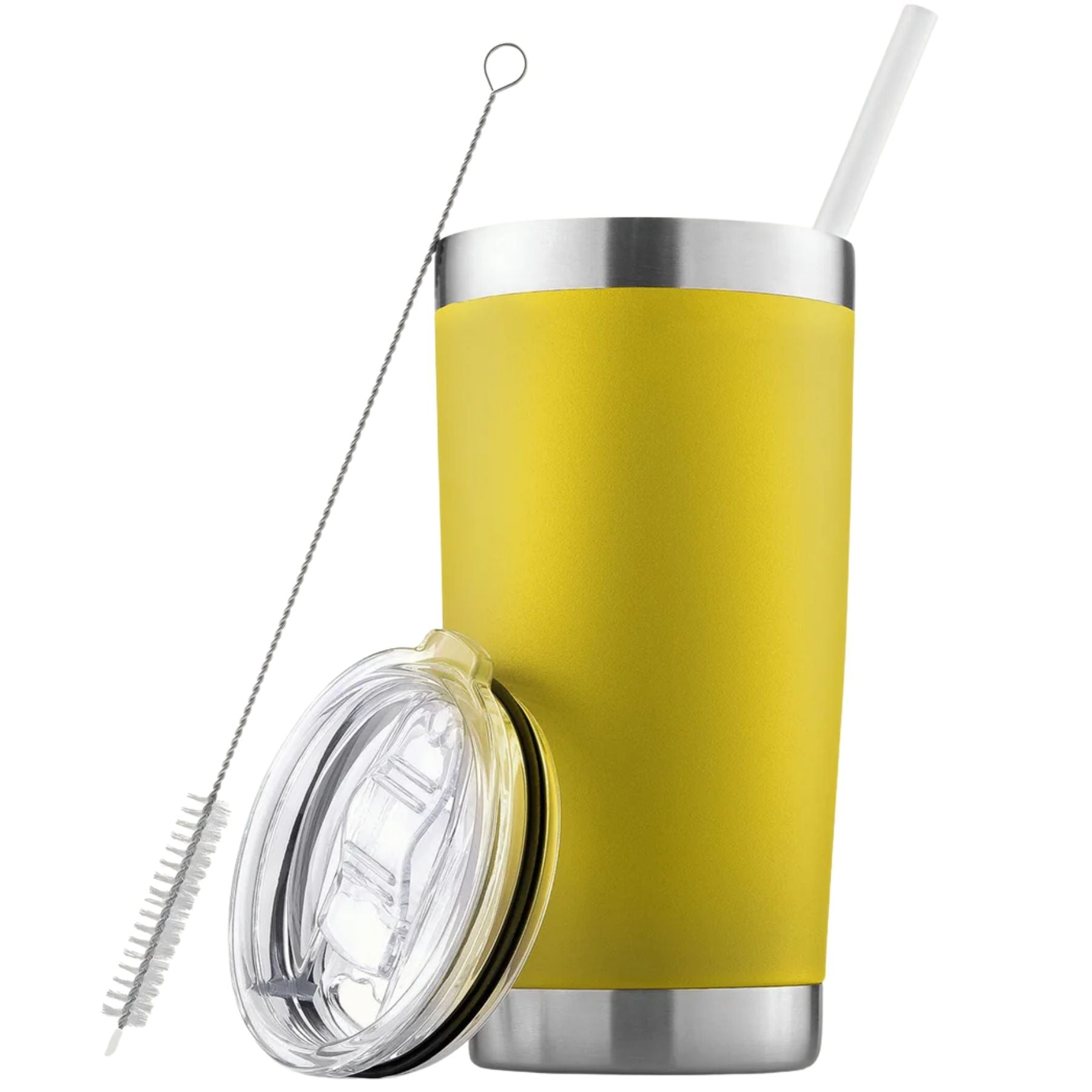 20 oz Tumbler With Lid and Straw - Yellow by Zulay Kitchen