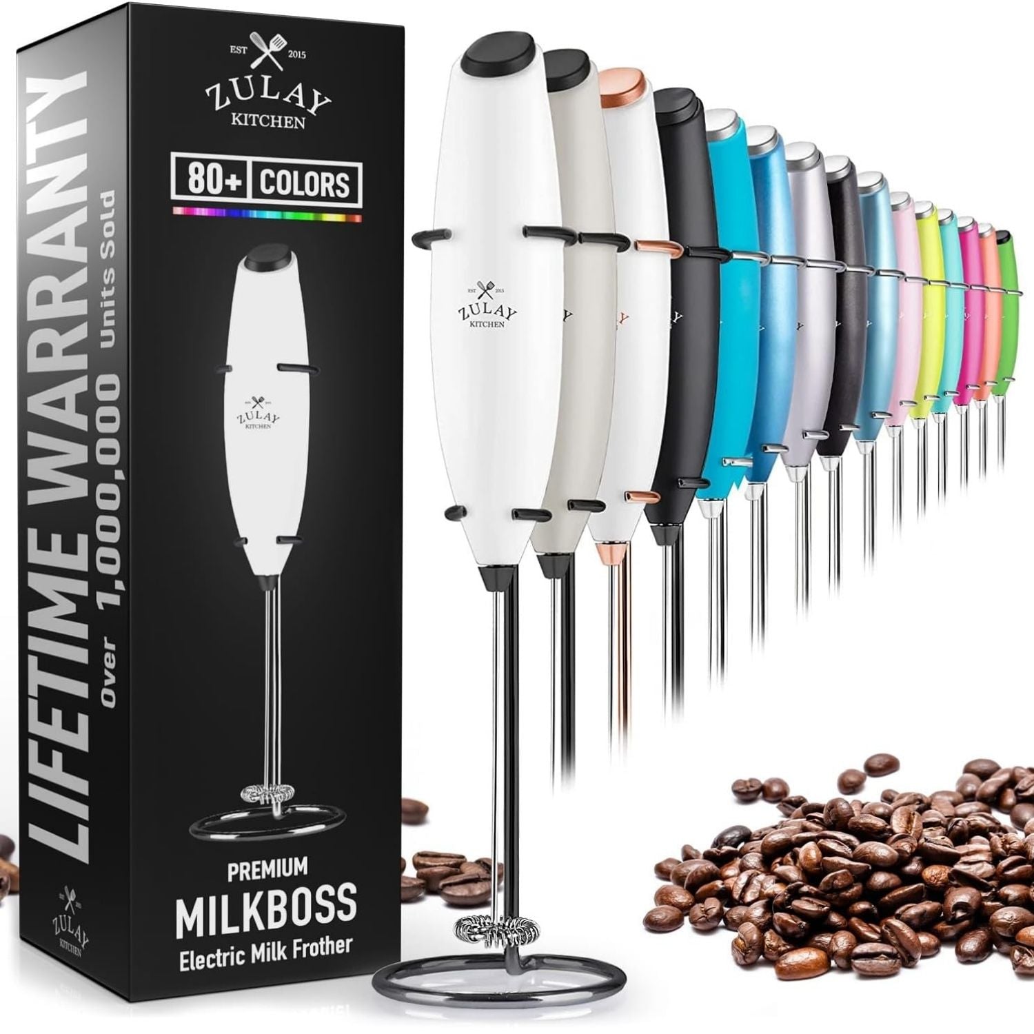 Zulay Kitchen Premium Milk Frother With Stand
