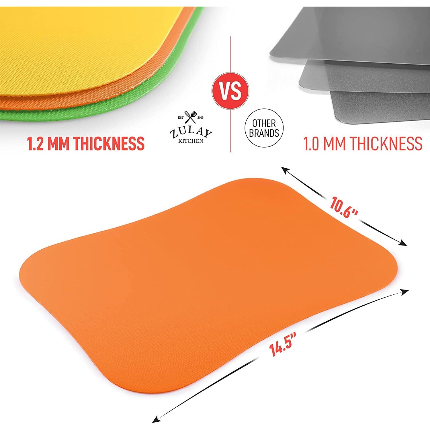 Zulay Kitchen Extra Thick Plastic Cutting Boards 6 Piece Set, 6 - City  Market