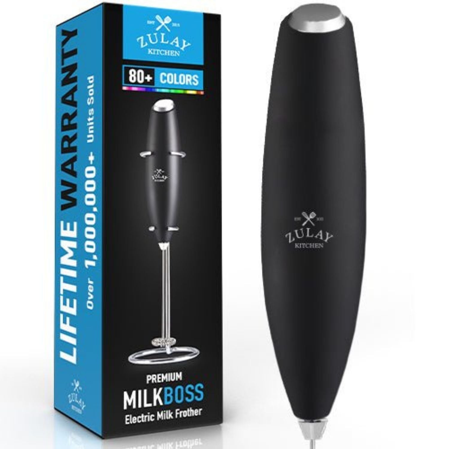 Milk Boss Powerful Milk Frother Handheld With Upgraded Holster Stand -  Coffee Frother Electric Handheld Foam Maker - Milk Frother For Coffee,  Lattes