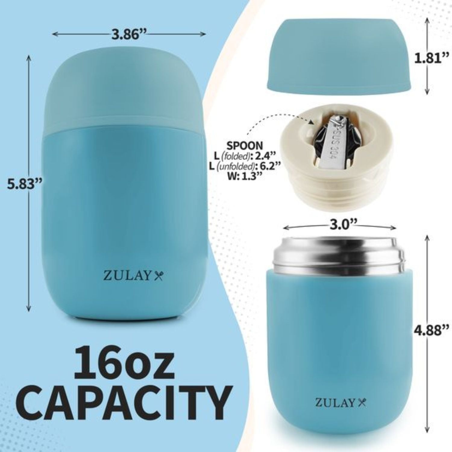 Zulay Vacuum Insulated Lunch Container