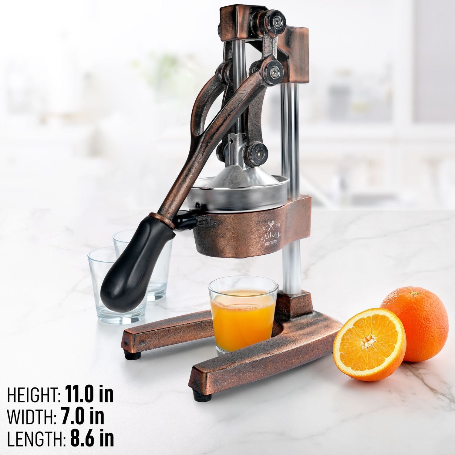 Zulay Kitchen Juice Vortex Lemon & Orange Juicer - Electric Citrus Squeezer  & Presser - Rechargeable Juicer Machine - Wireless Portable Juicer - USB