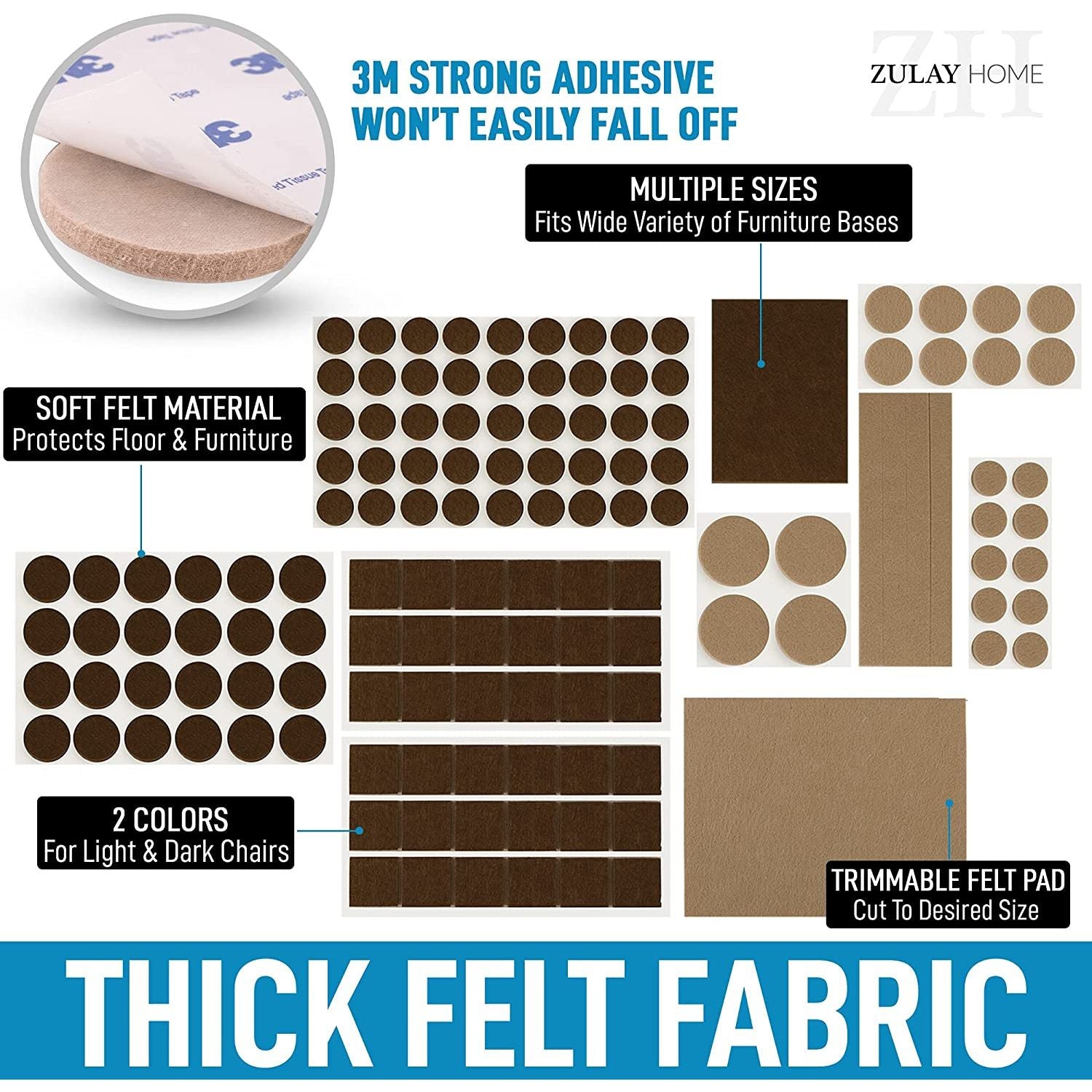 Thick Furniture Pads by Zulay Kitchen