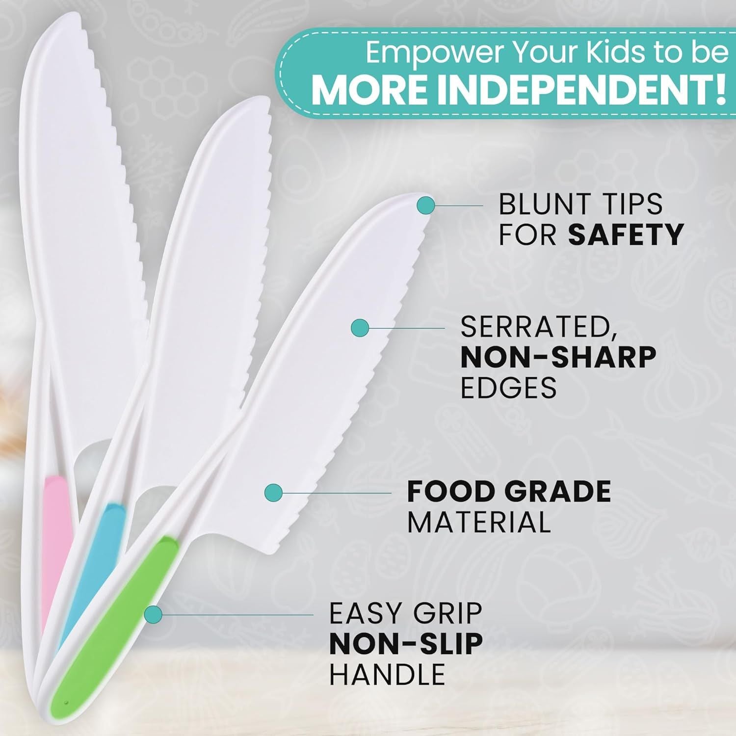 kid friendly knives by Zulay Kitchen