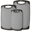 3 Piece Cutting Board Set - Non-Slip, Durable-Grey and Black by Zulay Kitchen