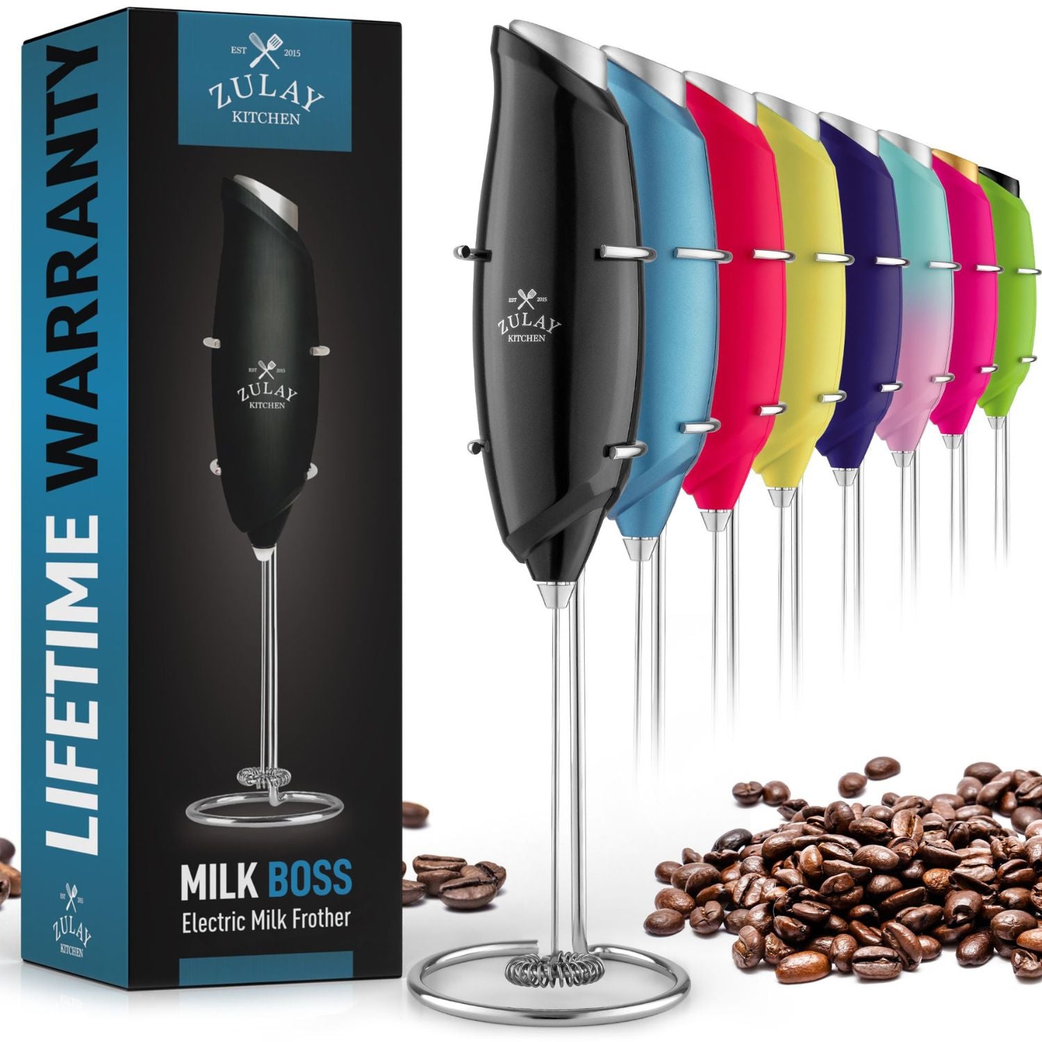 One Touch Milk Frother, Metallic Black OT