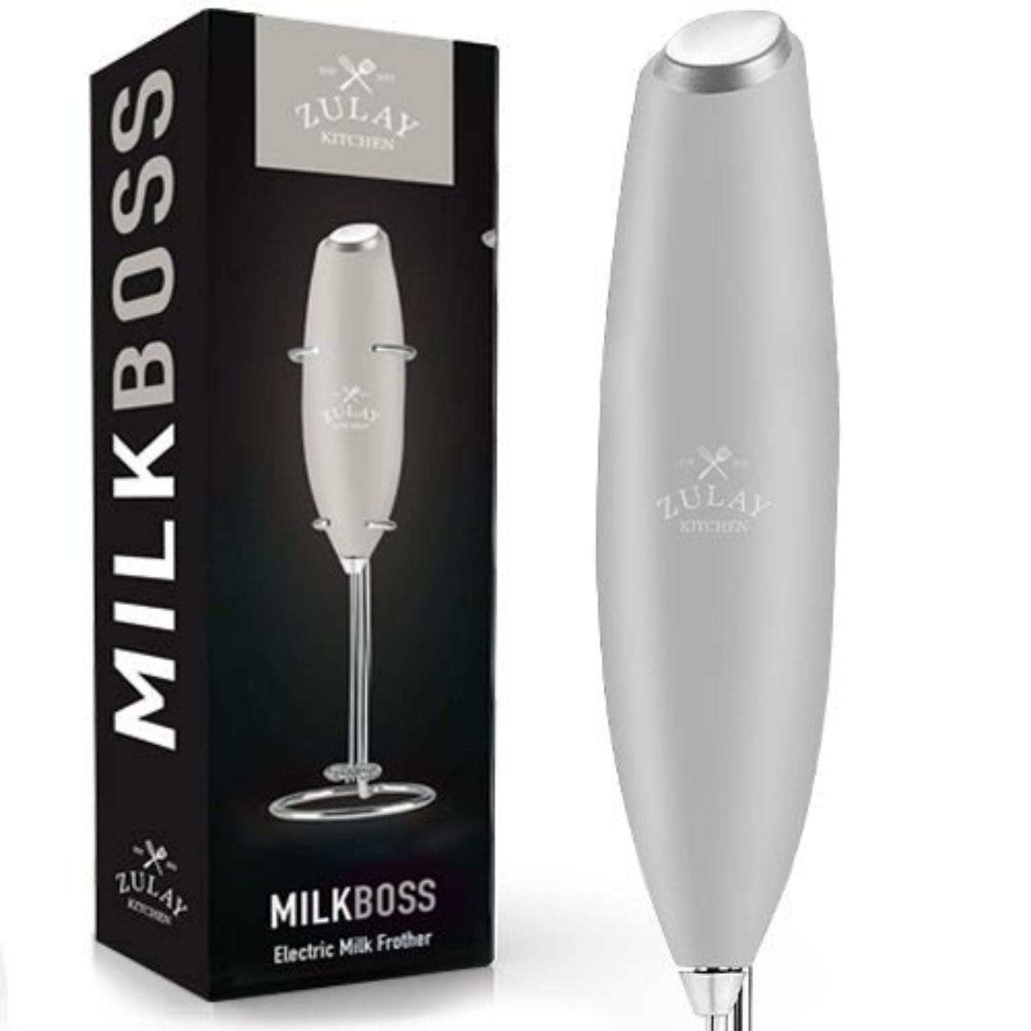Zulay Kitchen MILK BOSS Milk Frother With Stand - Cloud, 1 - Foods Co.