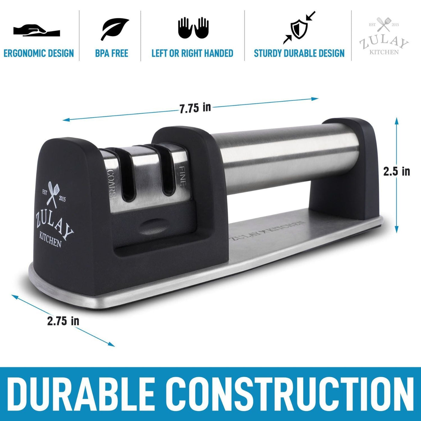 Knife Sharpener (2Stage) Zulay Kitchen