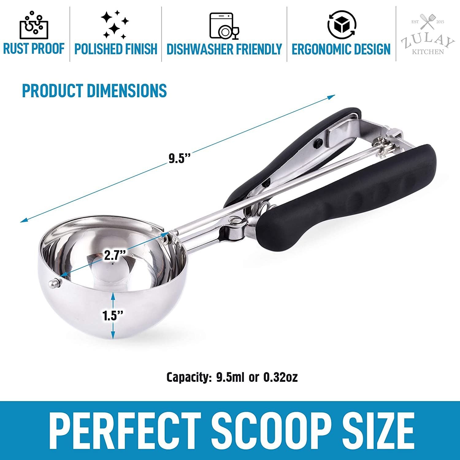 Cookie Scoop Kitchen Tool Cupcake Spring Loaded 1 Tablespoon For
