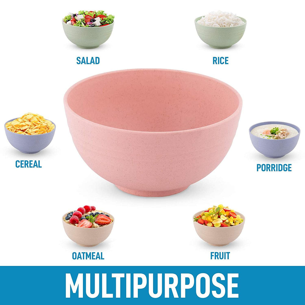 Wheat Straw Plastic Cereal Bowls Zulay Kitchen