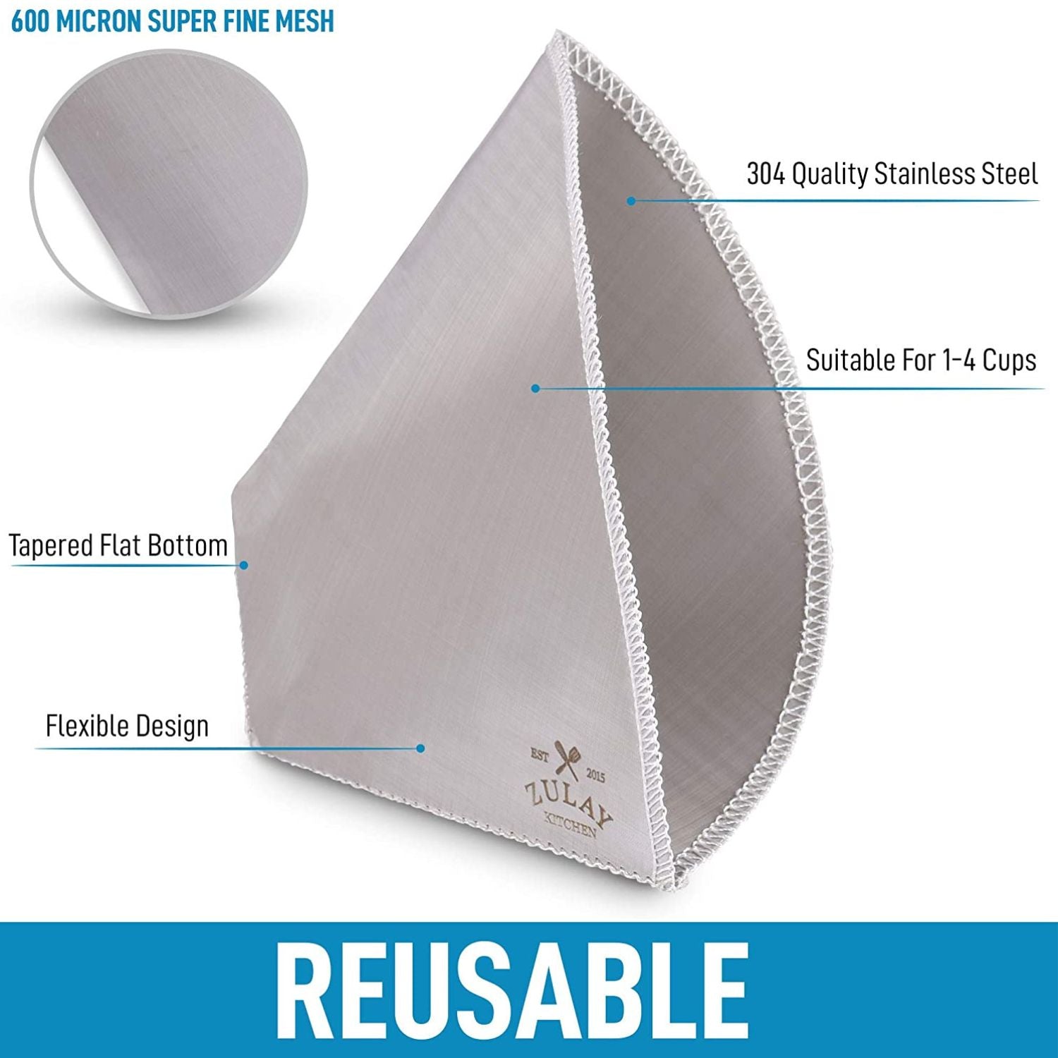 Reusable Pour Over Coffee Filter