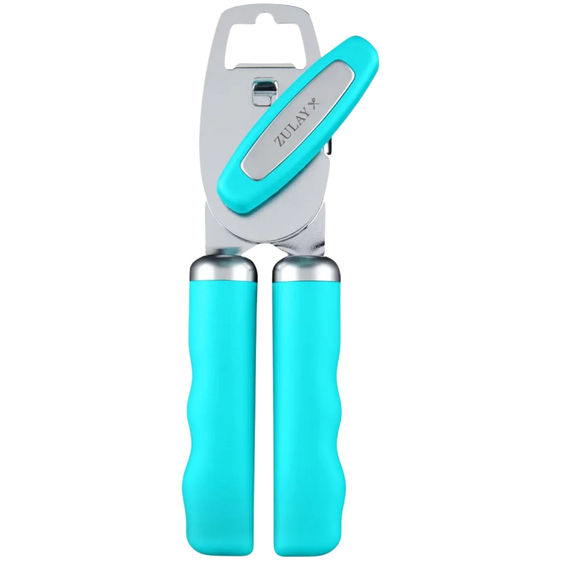 Stainless Steel Manual Can Opener with Bottle Opener - Turquoise by Zulay Kitchen