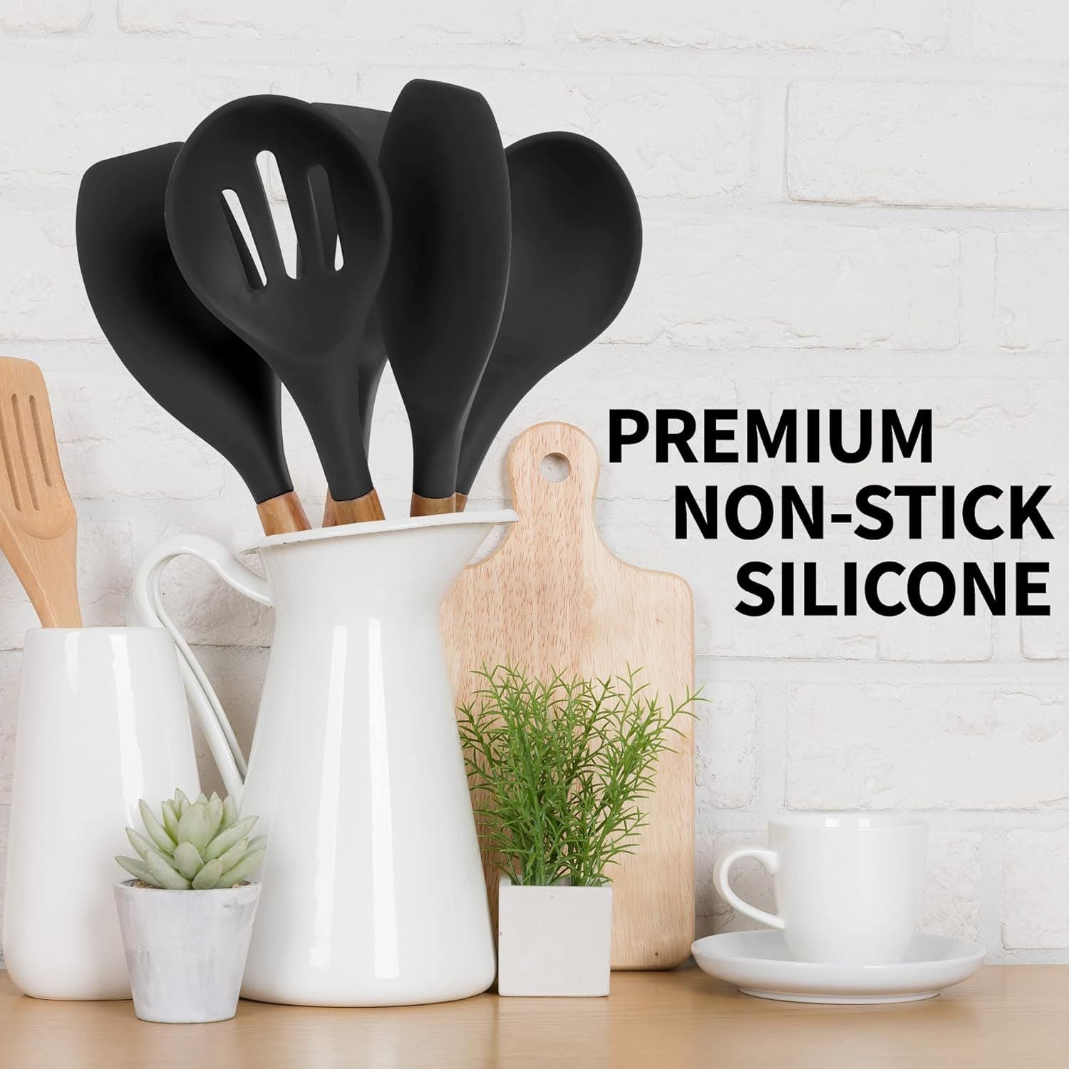 Silicone Kitchenware Cooking Utensils Set Heat Resistant Kitchen Non-Stick Cooking  Utensils Baking Tools With Storage Box Tools