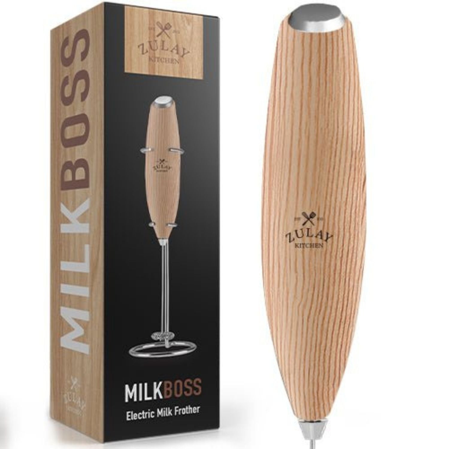 Zulay Kitchen MILK BOSS Milk Frother With Stand - Exec White with Rose Gold  Stand, 1 - Fred Meyer