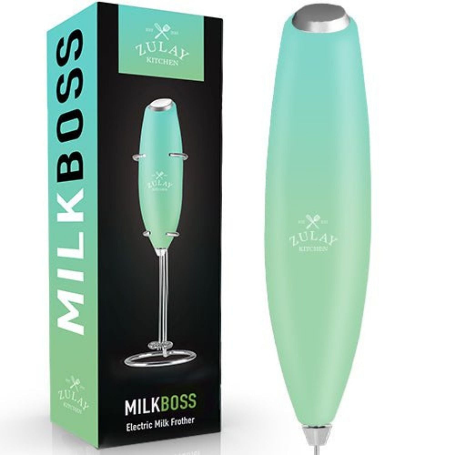 Zulay Kitchen Milk Boss Milk Frother With Holster Stand - Teal, 1 - Ralphs