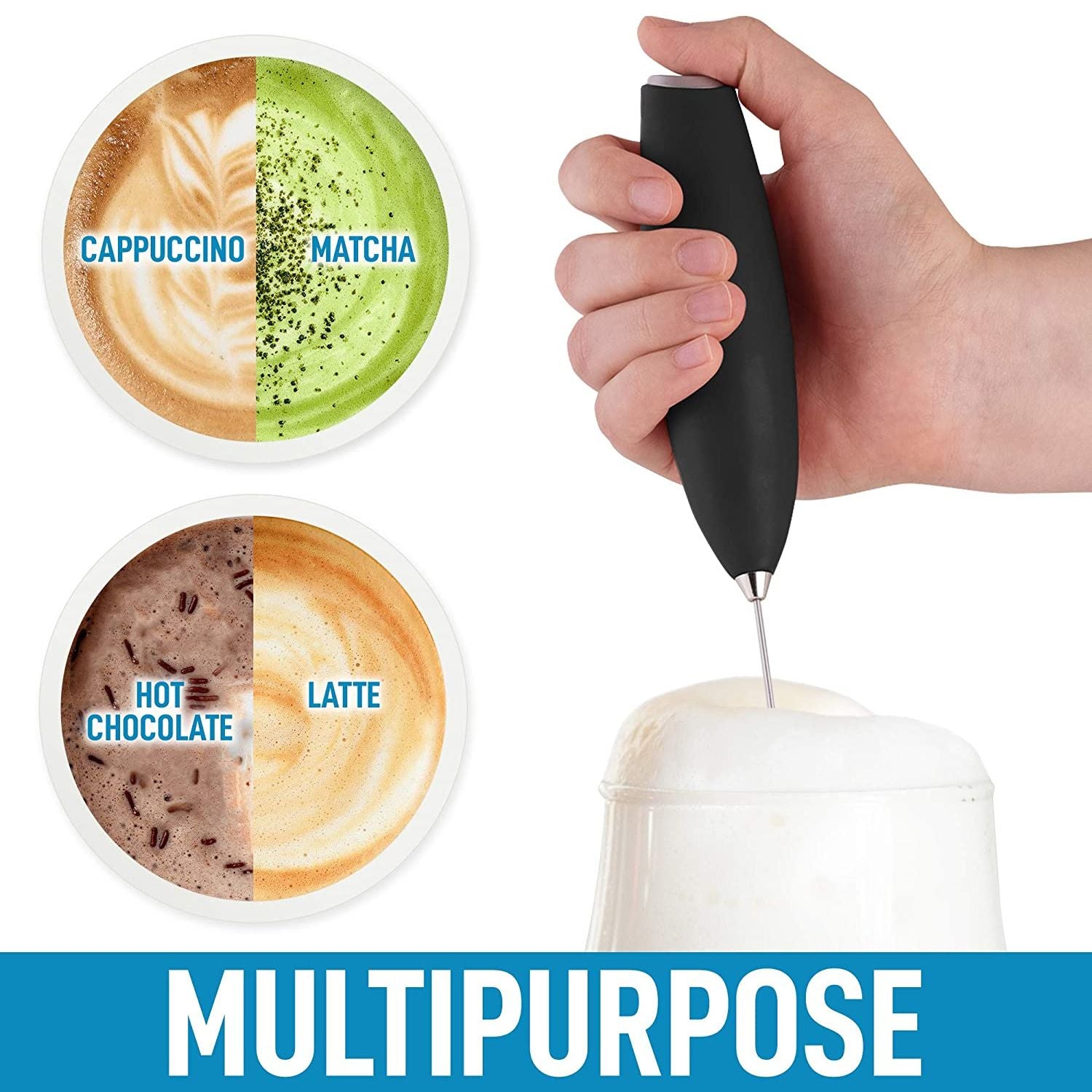 Zulay Kitchen Milk Boss Powerful Milk Frother Handheld With Upgraded  Holster Stand - Aurora, 1 - Kroger