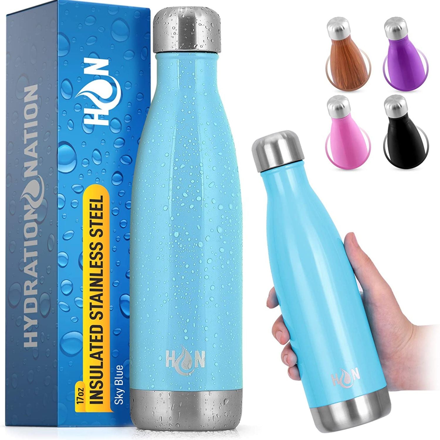 Hydration Nation Double Wall Insulated Water Bottle