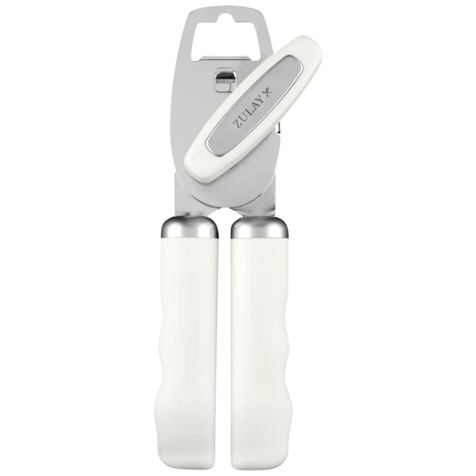 Stainless Steel Manual Can Opener with Bottle Opener - White by Zulay Kitchen