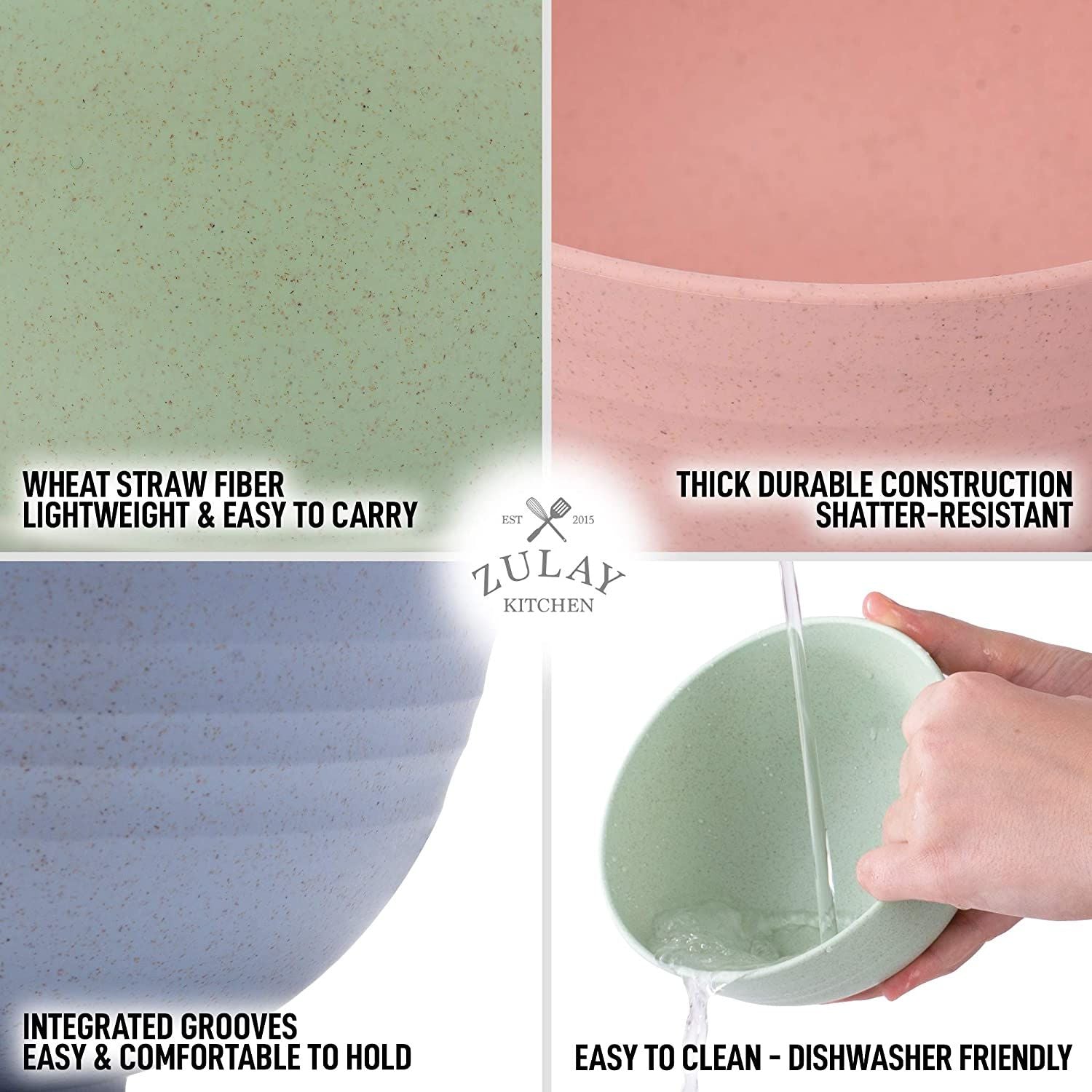 Non Breakable Dishes by Zulay Kitchen