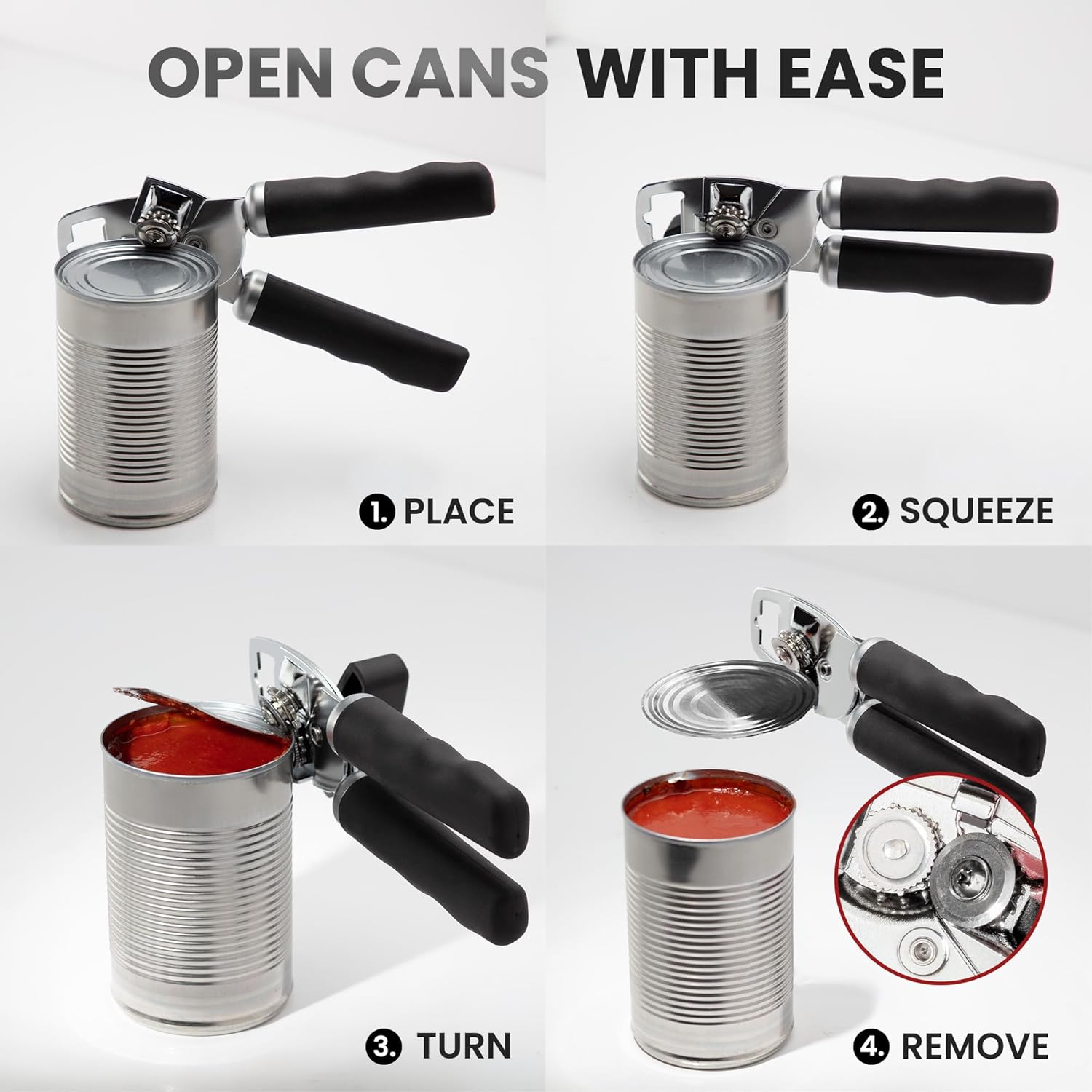 Comfort-Grip Can Opener Opens Can With Ease by Zulay Kitchen