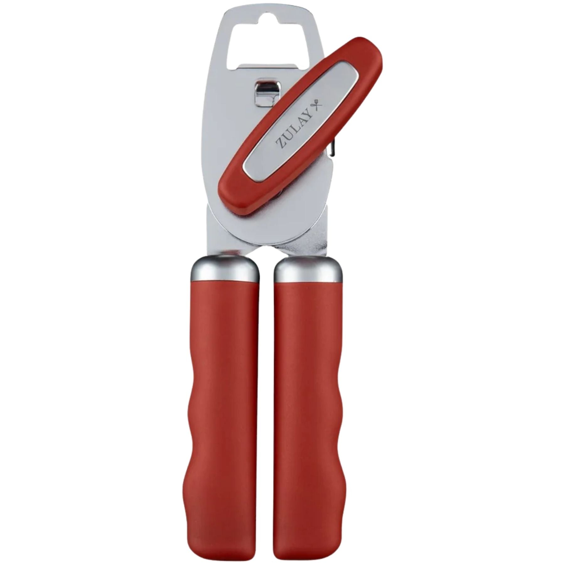Stainless Steel Manual Can Opener with Bottle Opener - Red by Zulay Kitchen