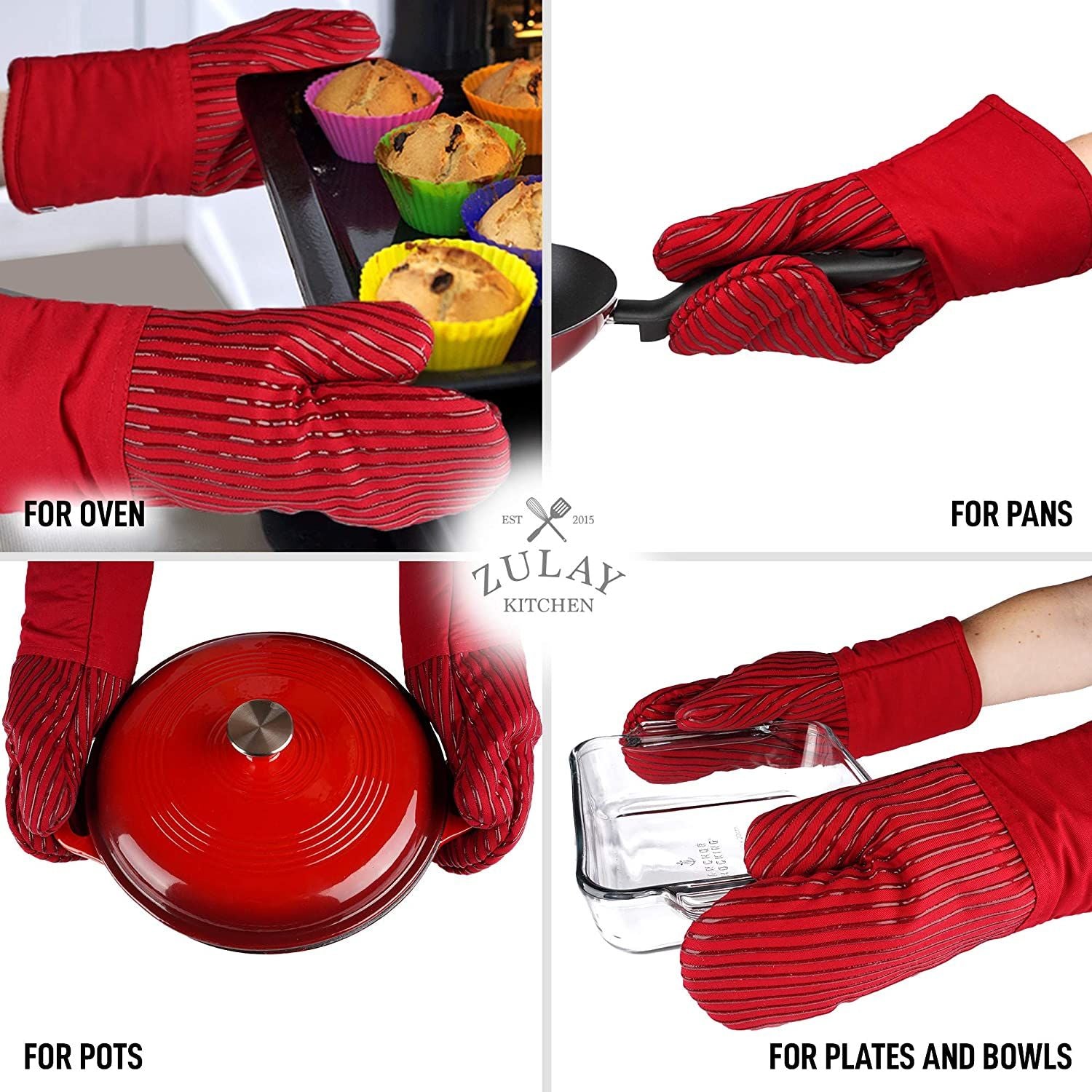 OXO Good Grips Set of 2 Oven Mitts - Red for sale online