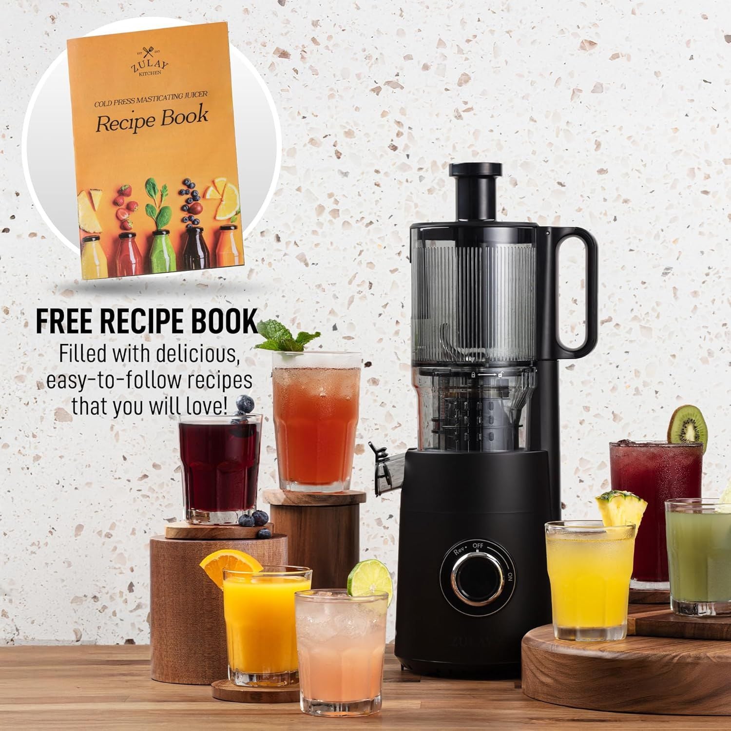 Comes with Free Recipe Book for Fresh Juice by Zulay Kitchen