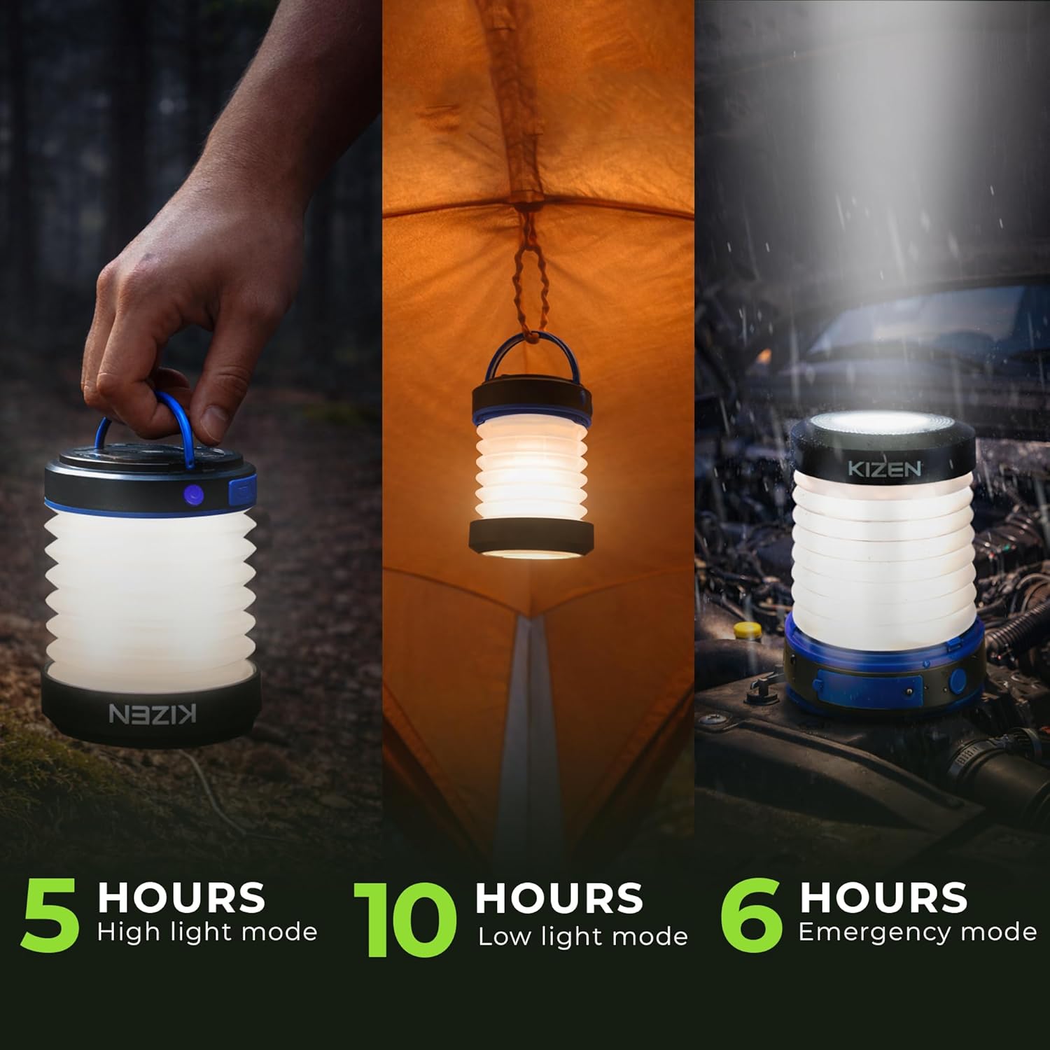 Long-Lasting Battery: 5 Hours on High, 10 Hours on Low, and 6 Hours in Emergency Mode