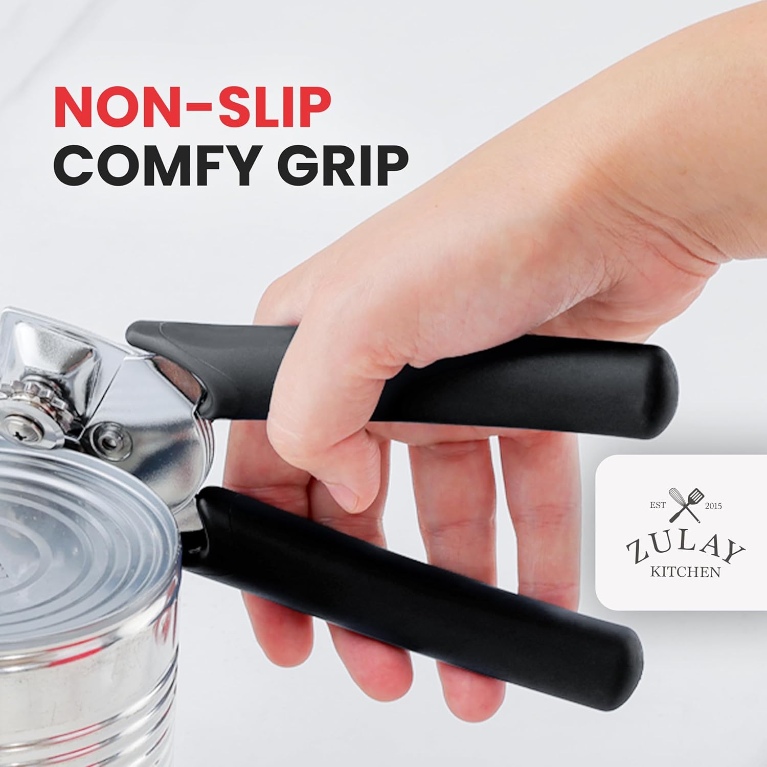 Non-Slip Comfy Grip Handle Can Opener by Zulay Kitchen