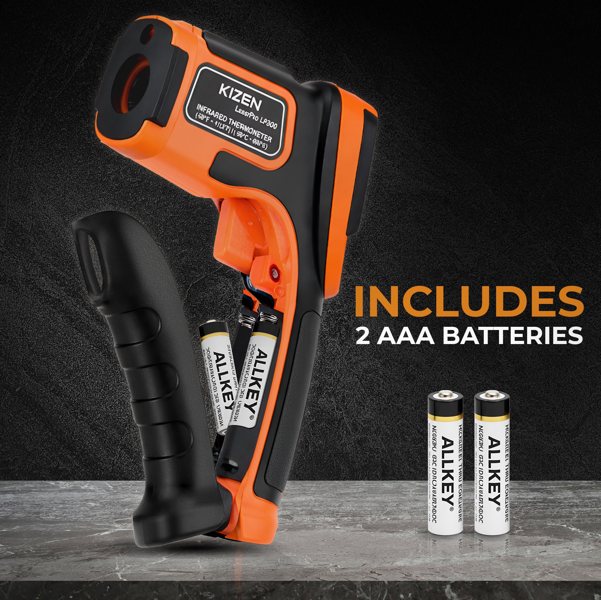 Battery-Powered Temperature Gun for Indoor and Outdoor Use