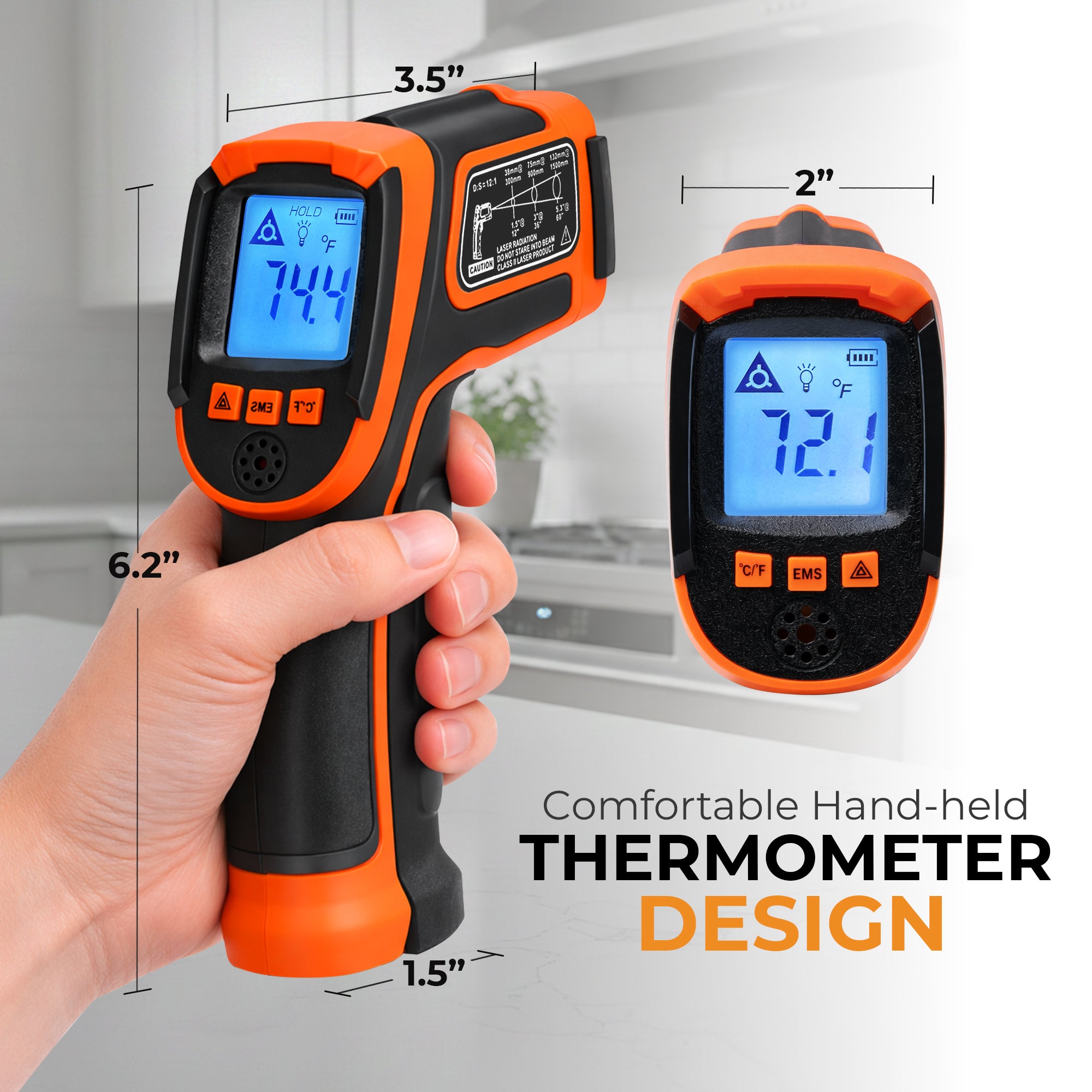 Ergonomic Handheld IR Thermometer for Fast, Accurate Readings