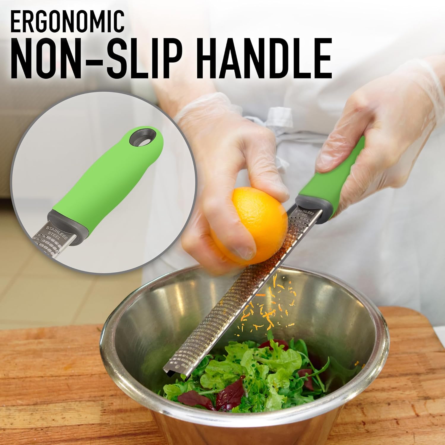 Ergonomic Lemon and Orange Zester with Sharp Blades by Zulay Kitchen