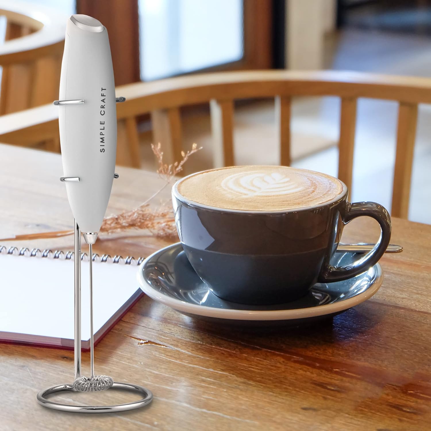 Zulay Powerful Milk Frother for Coffee latte handheld blender