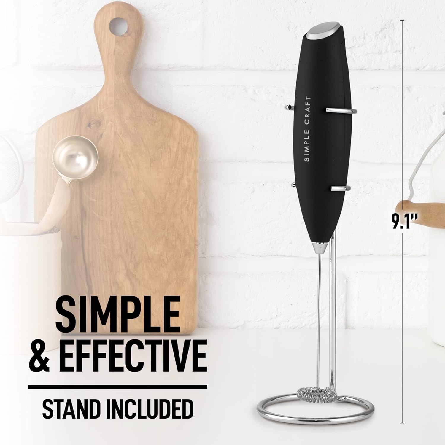 easy to use Simple Craft Milk Frother With Stand