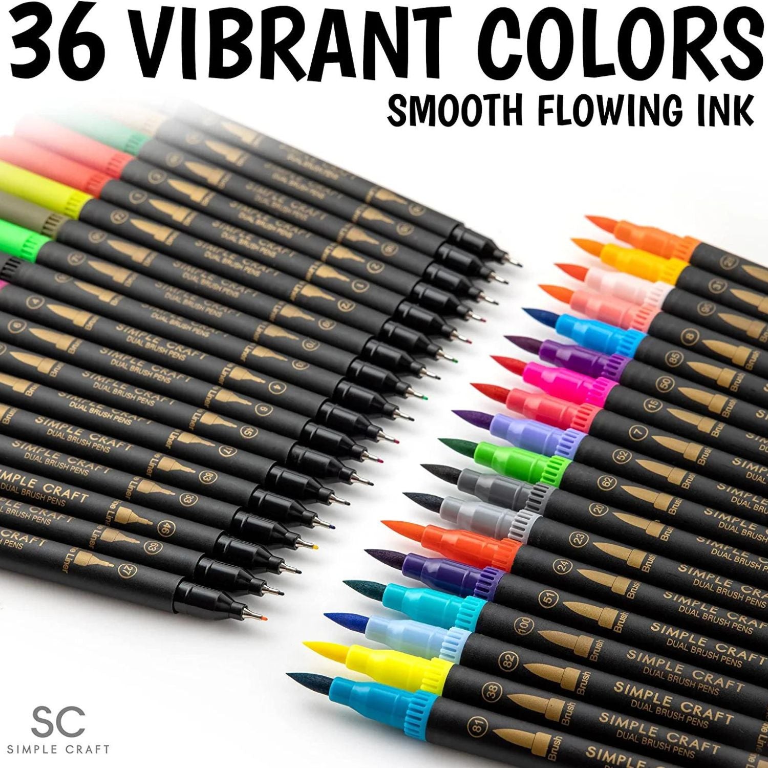 Wholesale Adult Coloring Brush Marker Pens Dual Tip Brush Pens