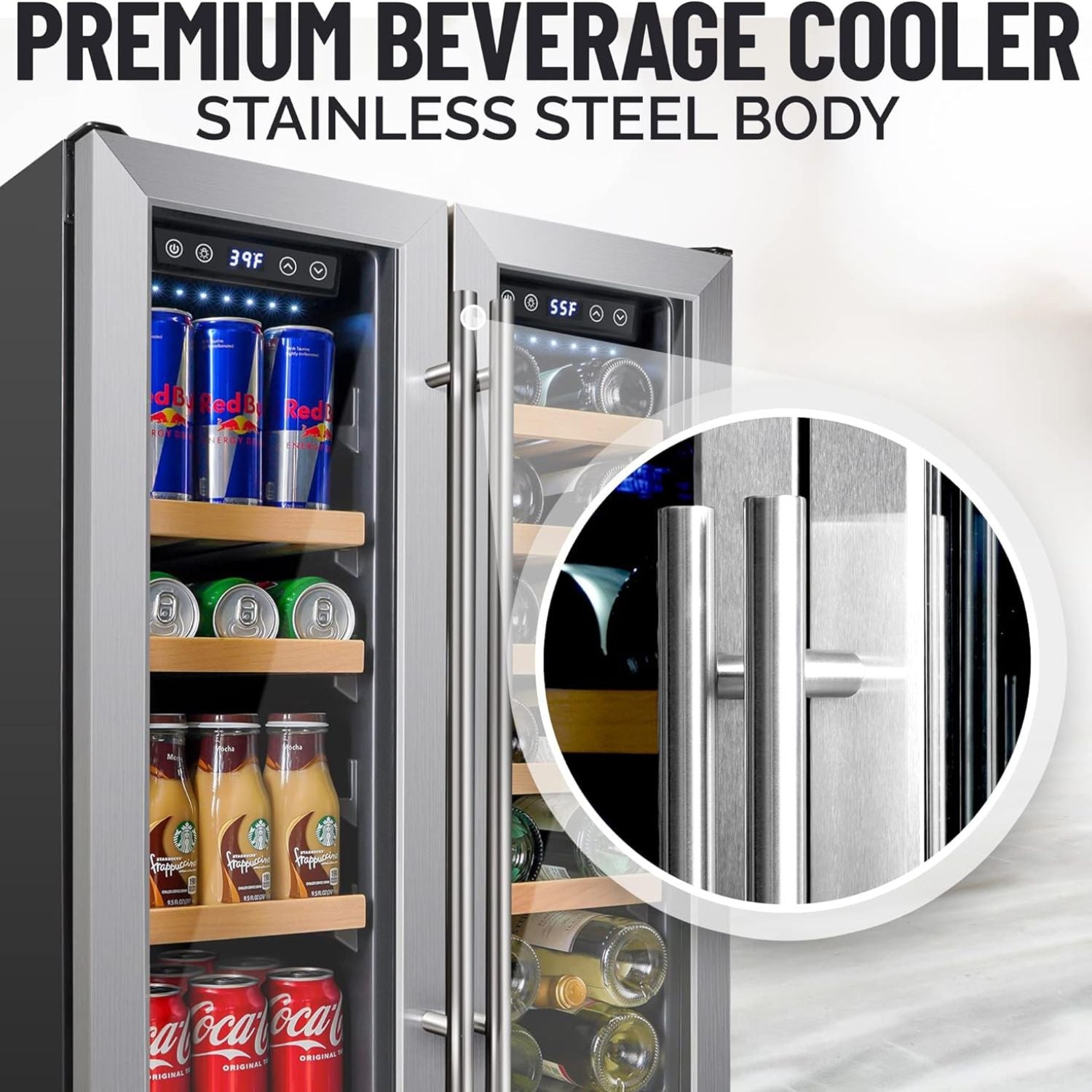 Zulay 24” CavaPro Dual Zone Wine Cooler Refrigerator
