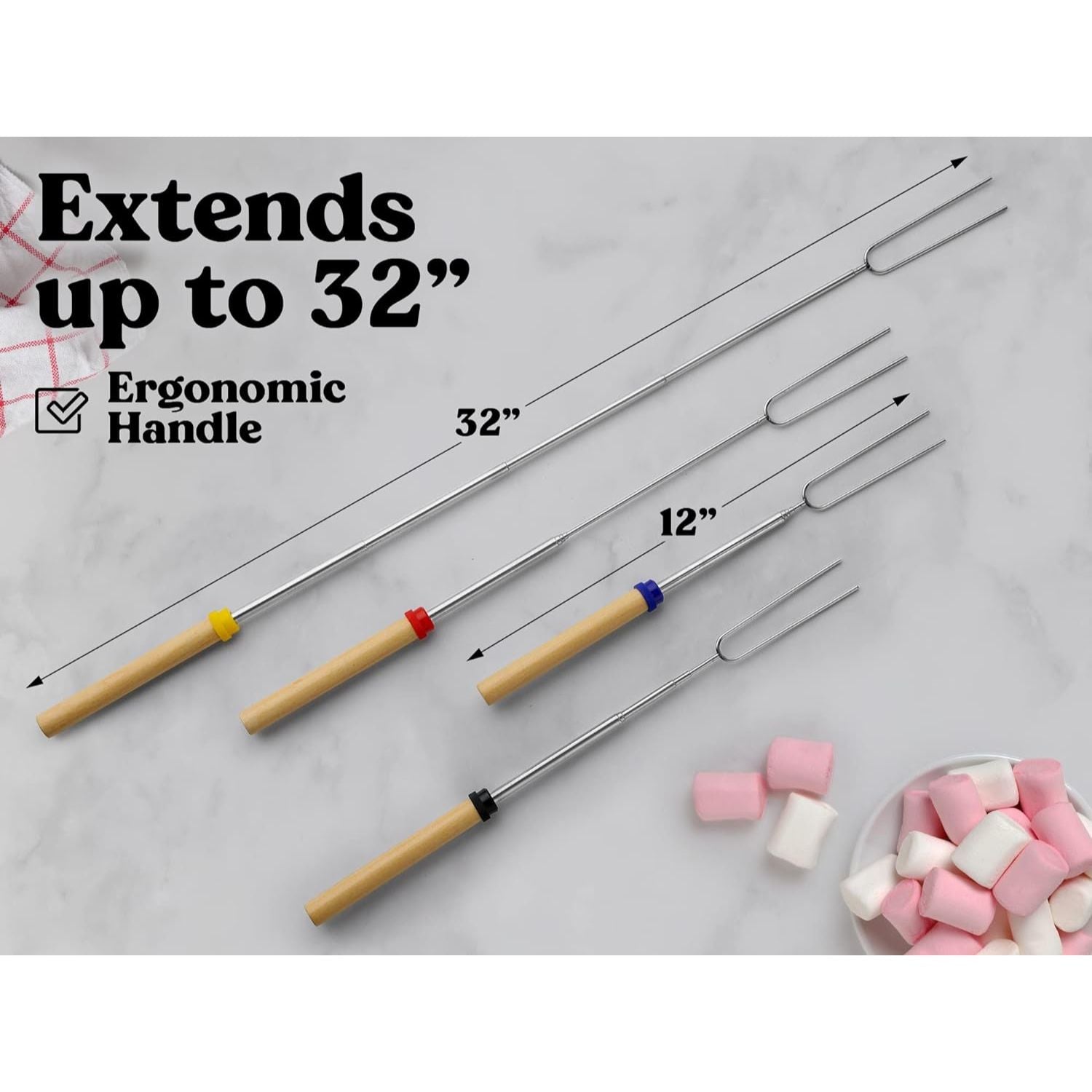 Long 32 inch Marshmallow Roasting Sticks
