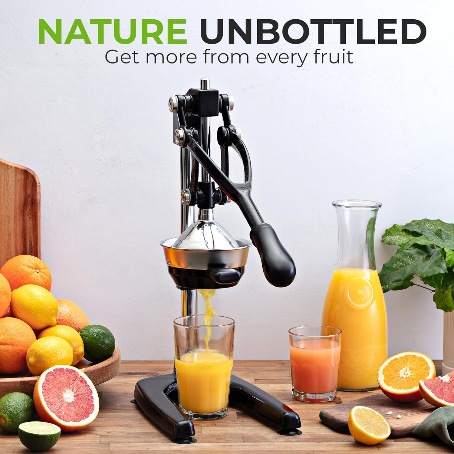 Pulverizer 9-in-1 Juicer – “Nature Unbottled,” Get More Juice from Every Fruit