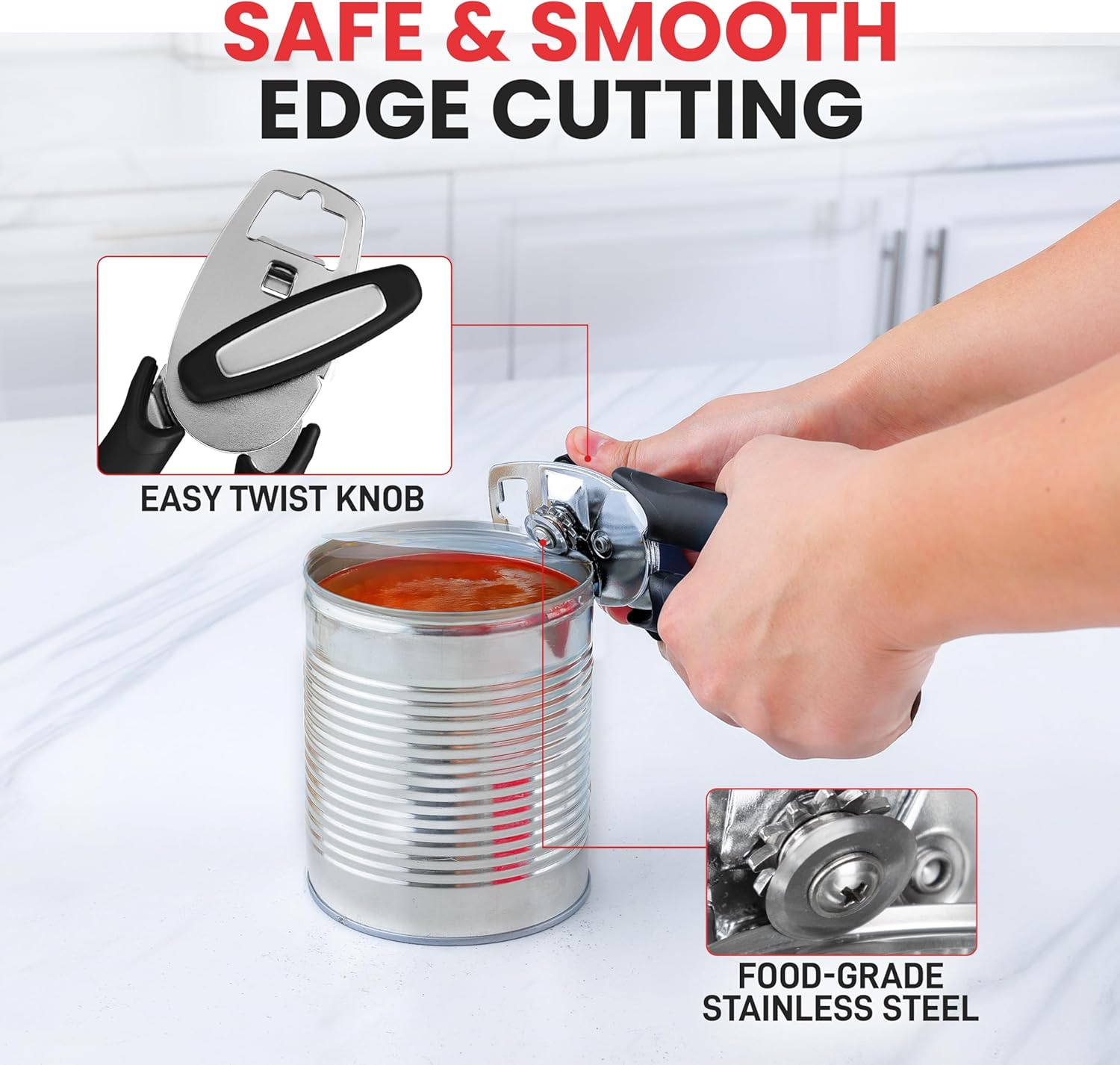 Safe, Smooth-Edge Cutting with Food-Grade Stainless Steel by Zulay Kitchen