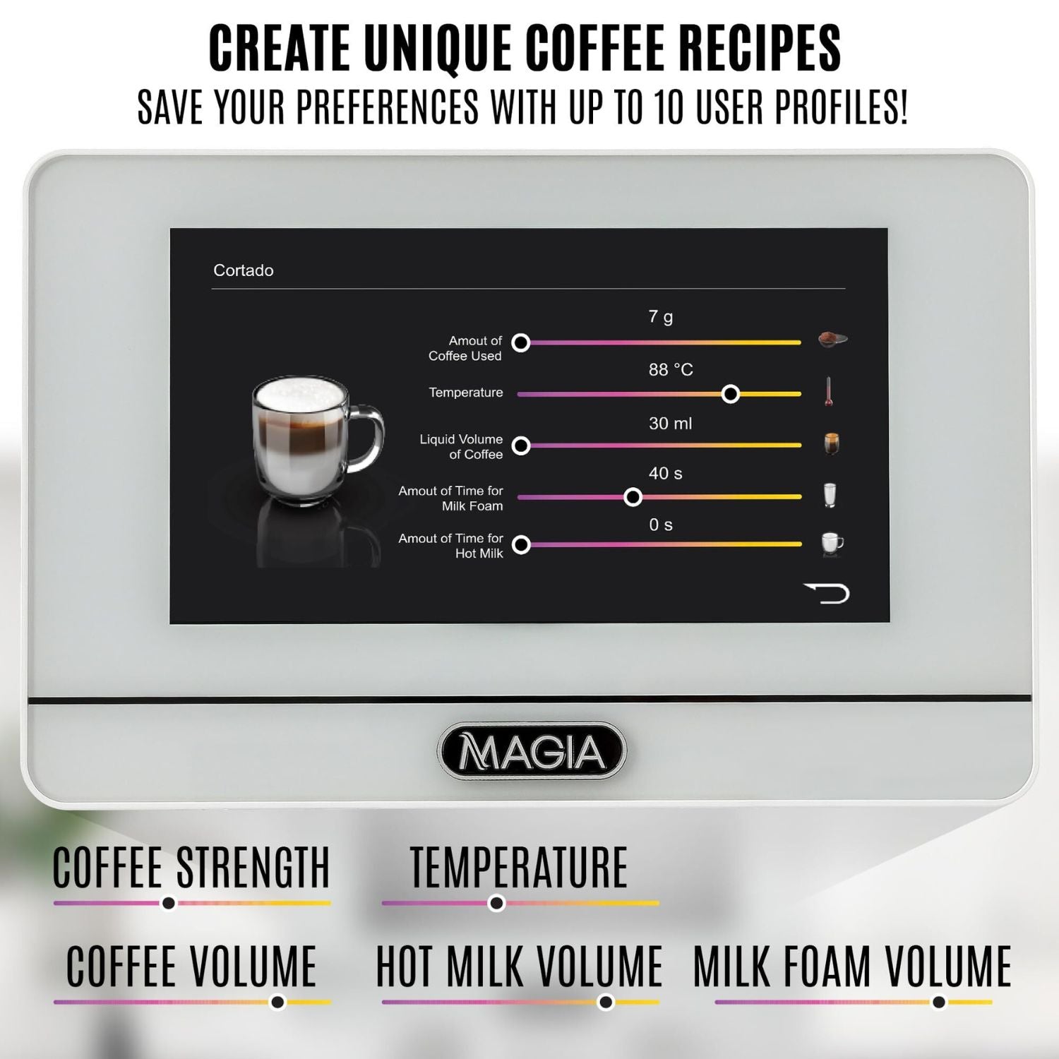 Zulay Magia White Automatic Espresso Machine
