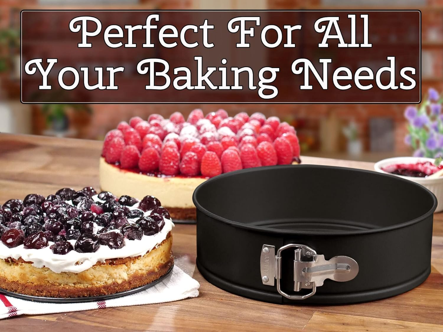 Zulay Kitchen Cheesecake Pan - Springform Pan with Safe Non-Stick Coating - 9  inch Balck, 1 - Fry's Food Stores
