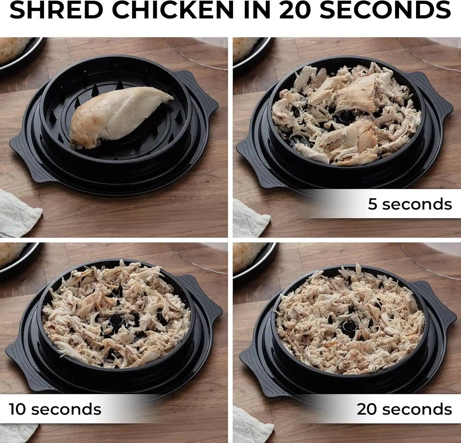 Shreds Chicken in Seconds by Zulay Kitchen