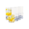 Acrylic Glasses Drinkware Set of 8 - (12 & 16 oz) - Clear by Zulay Kitchen