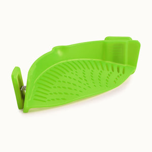 Adjustable Silicone Pot Strainer With Clips - Green by Zulay Kitchen