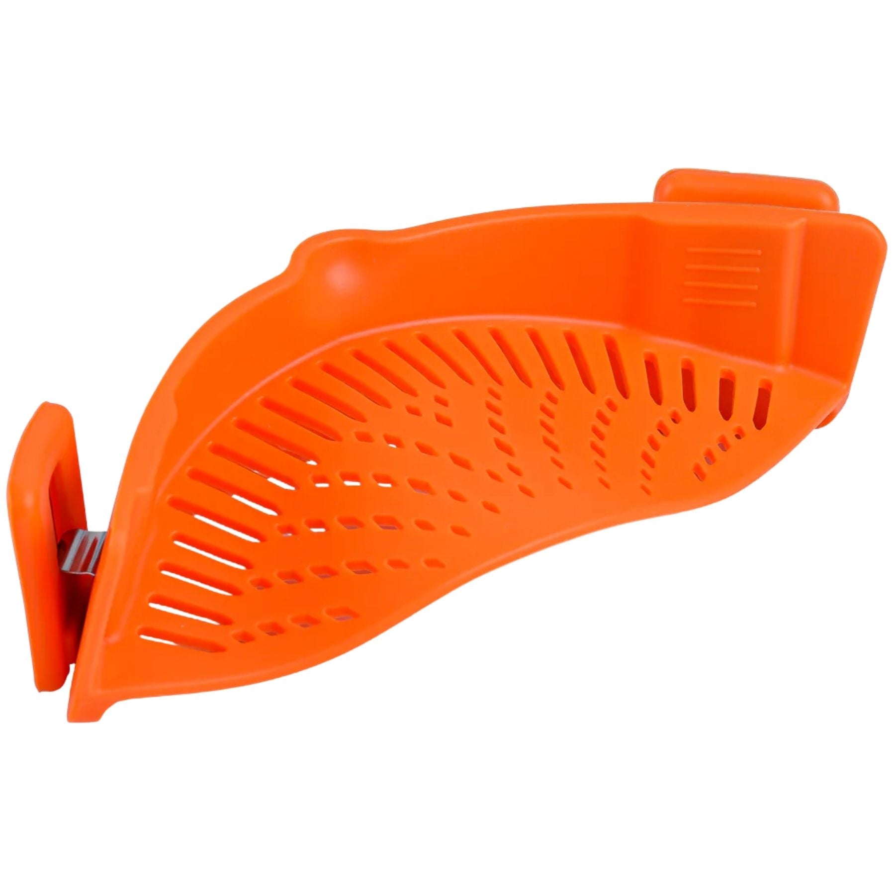 Adjustable Silicone Pot Strainer for Pots, Pans and Bowls - Orange by Zulay Kitchen